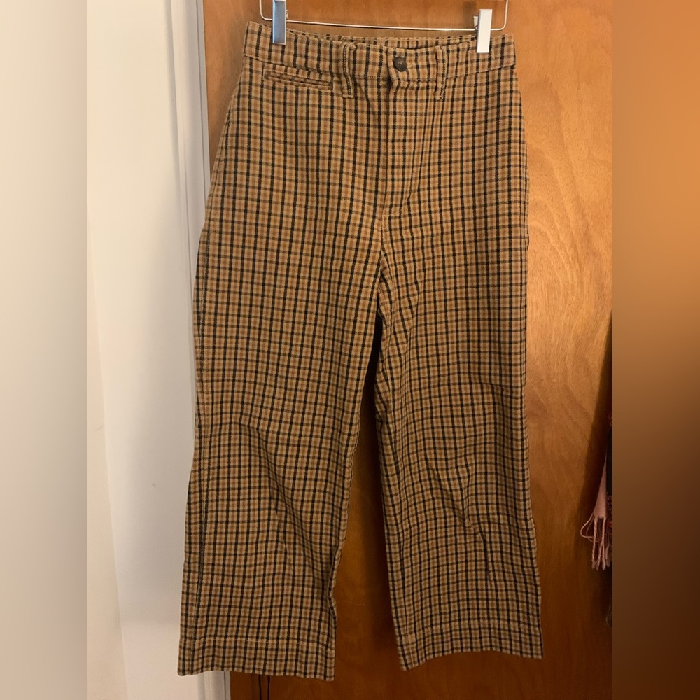 Madewell slim emmett wide-leg crop pants, size 26.